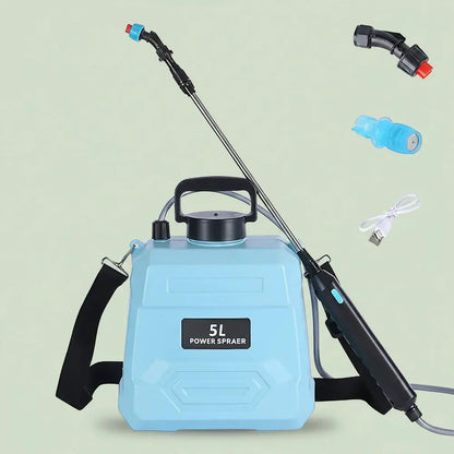 Pulvérisateur de jardin électrique 5L, pulvérisateur à dos alimenté par batterie 3.7V, pulvérisateur