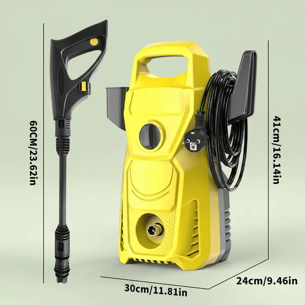 Nettoyeur haute pression électrique 220V, 1500W, 135bar, 5.60 L/min, buse de pression réglable pour 