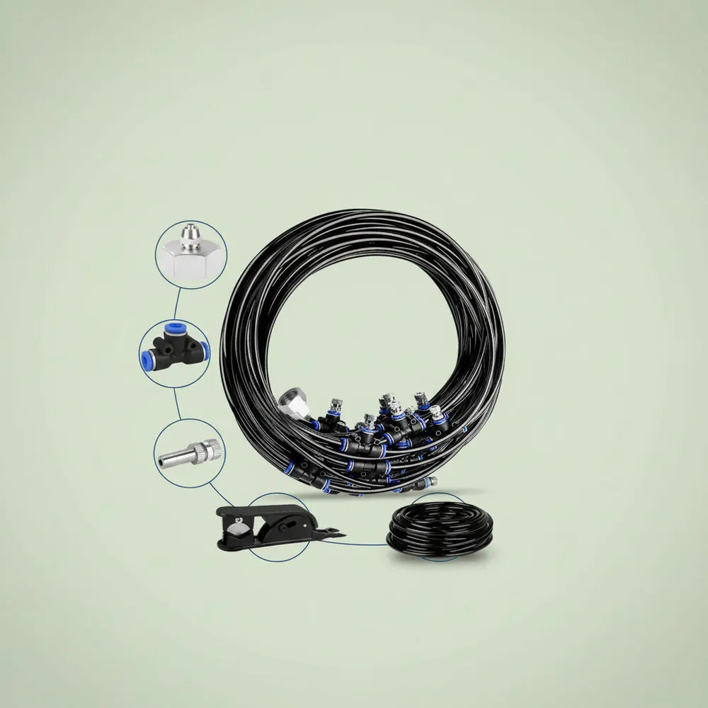 Kit de système de refroidissement par brumisation extérieure, 10/15/20M, pulvérisateurs pour serre, 