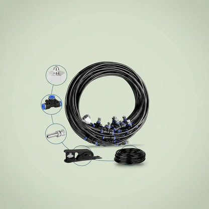 Kit de système de refroidissement par brumisation extérieure, 10/15/20M, pulvérisateurs pour serre, 
