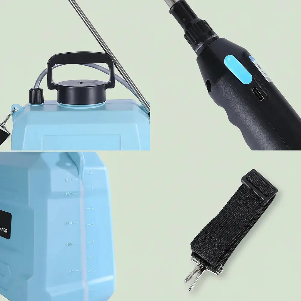 Pulvérisateur de jardin électrique 5L, pulvérisateur à dos alimenté par batterie 3.7V, pulvérisateur