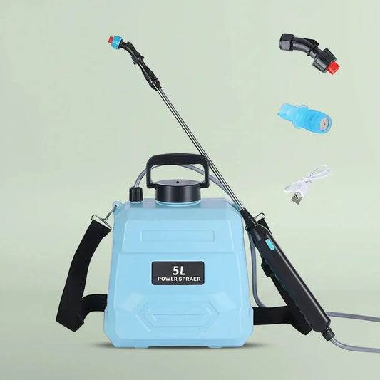 Pulvérisateur de jardin électrique 5L sans fil rechargeable, batterie 1800mAh, pompe à eau réglable 