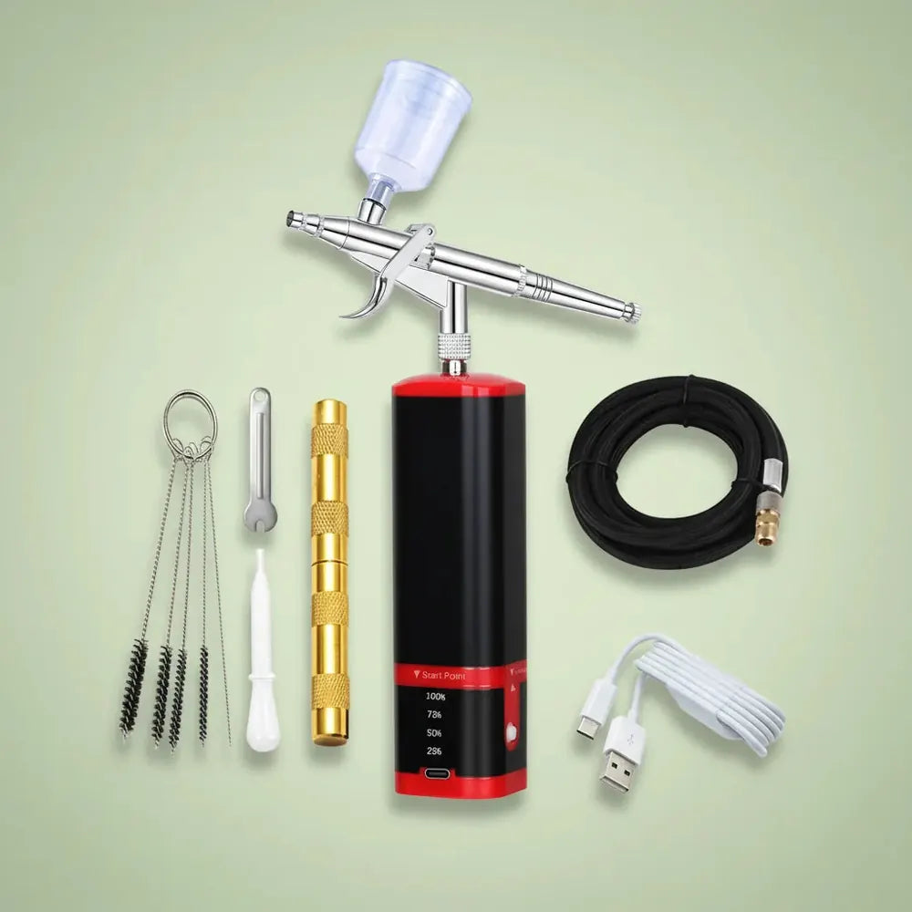 Mini aérographe professionnel Portable avec Kit de compresseur, décoration de gâteaux, tatouages tem