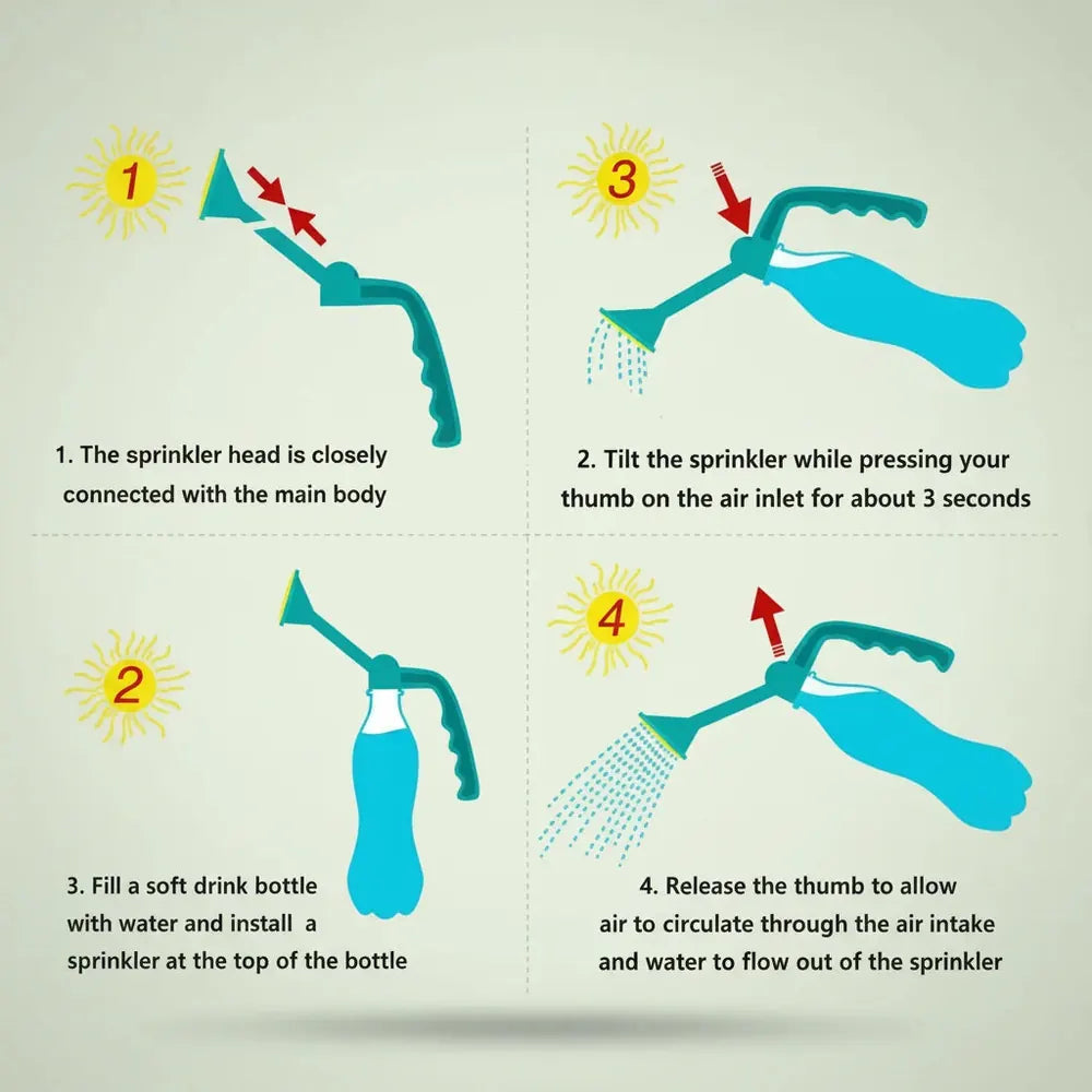 Arrosage des plantes de jardinage, bouteille de pulvérisation d'eau portative à double usage, canett