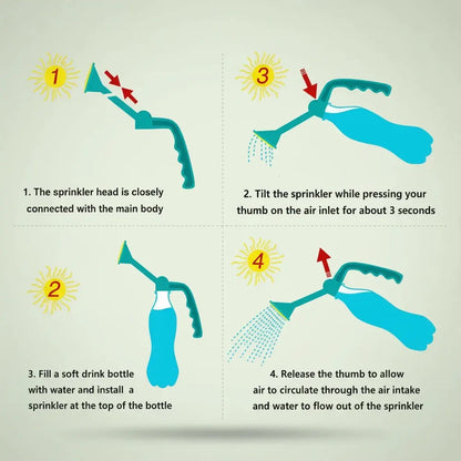 Arrosage des plantes de jardinage, bouteille de pulvérisation d'eau portative à double usage, canett