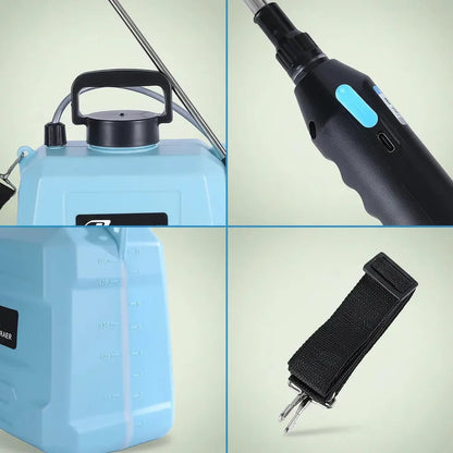 Pulvérisateur de jardin électrique 5L sans fil rechargeable, batterie 1800mAh, pompe à eau réglable 