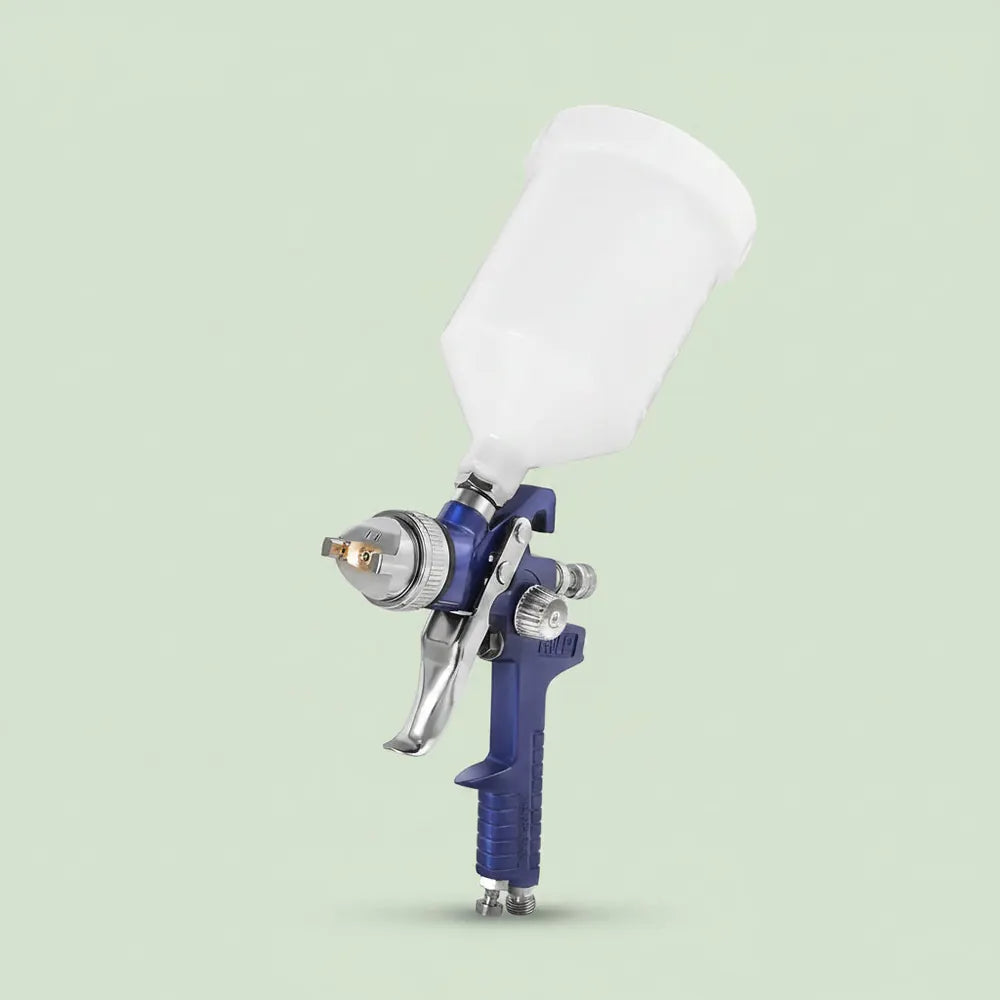 Pistolet de peinture HVLP avec régulateur de pression d'air et valve de contrôle du débit, gobelet e