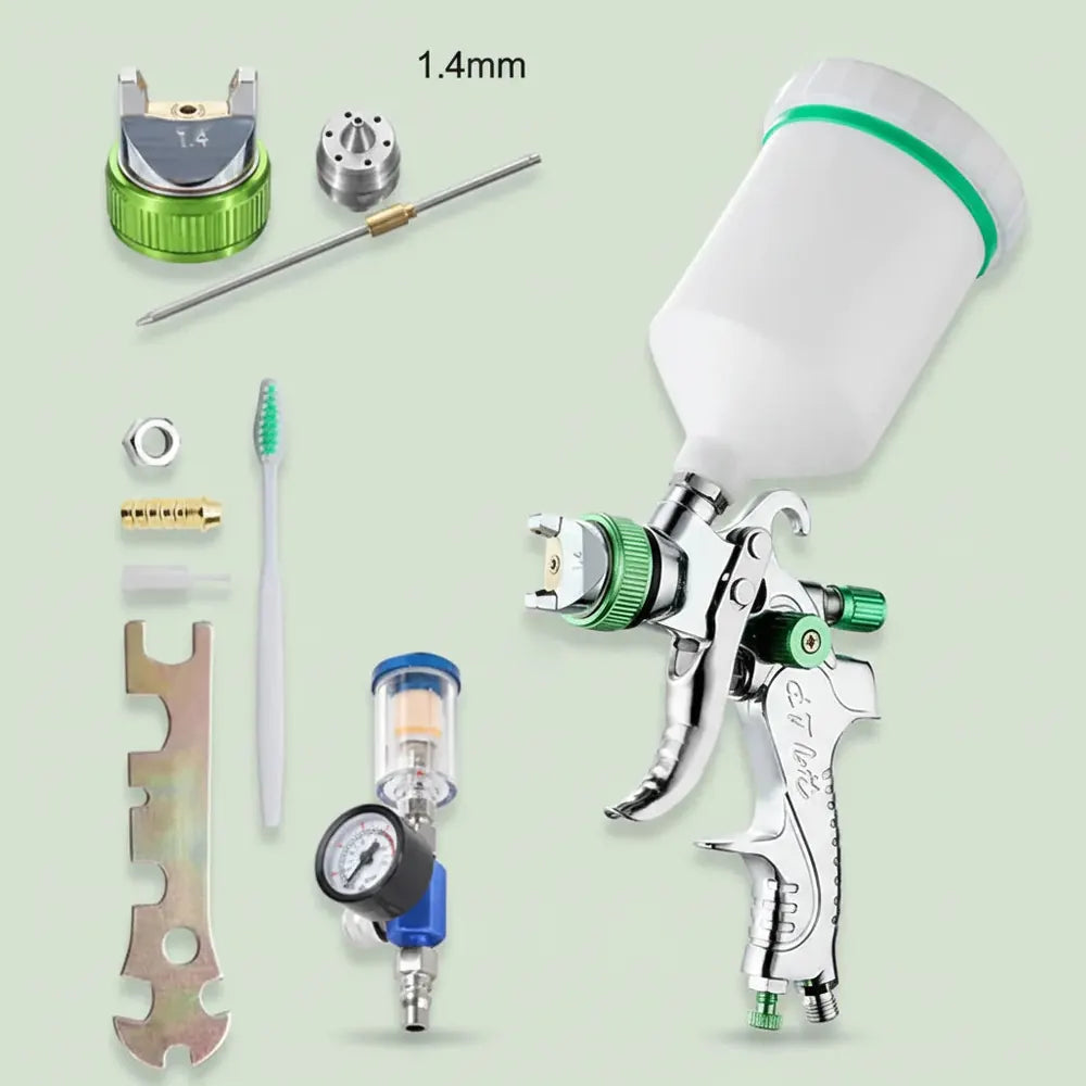 HVLP-Pistolet de Pulvérisation Professionnel, avec Buse en Acier, par Gravité, Portable, pour Peintu
