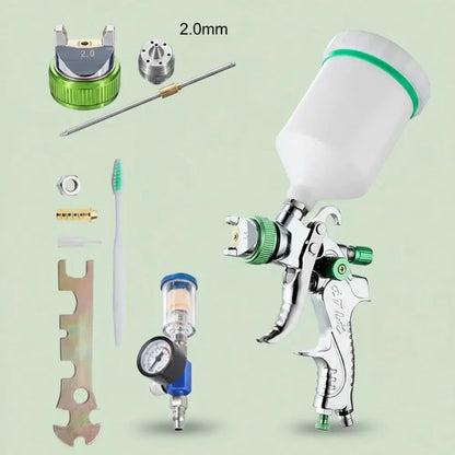 HVLP-Pistolet de Pulvérisation Professionnel, avec Buse en Acier, par Gravité, Portable, pour Peintu