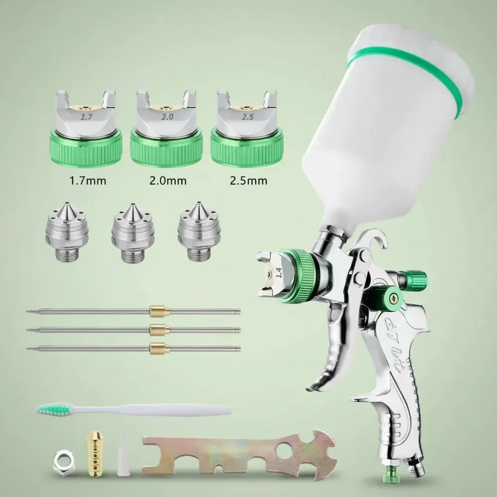 HVLP-Pistolet de Pulvérisation Professionnel, avec Buse en Acier, par Gravité, Portable, pour Peintu