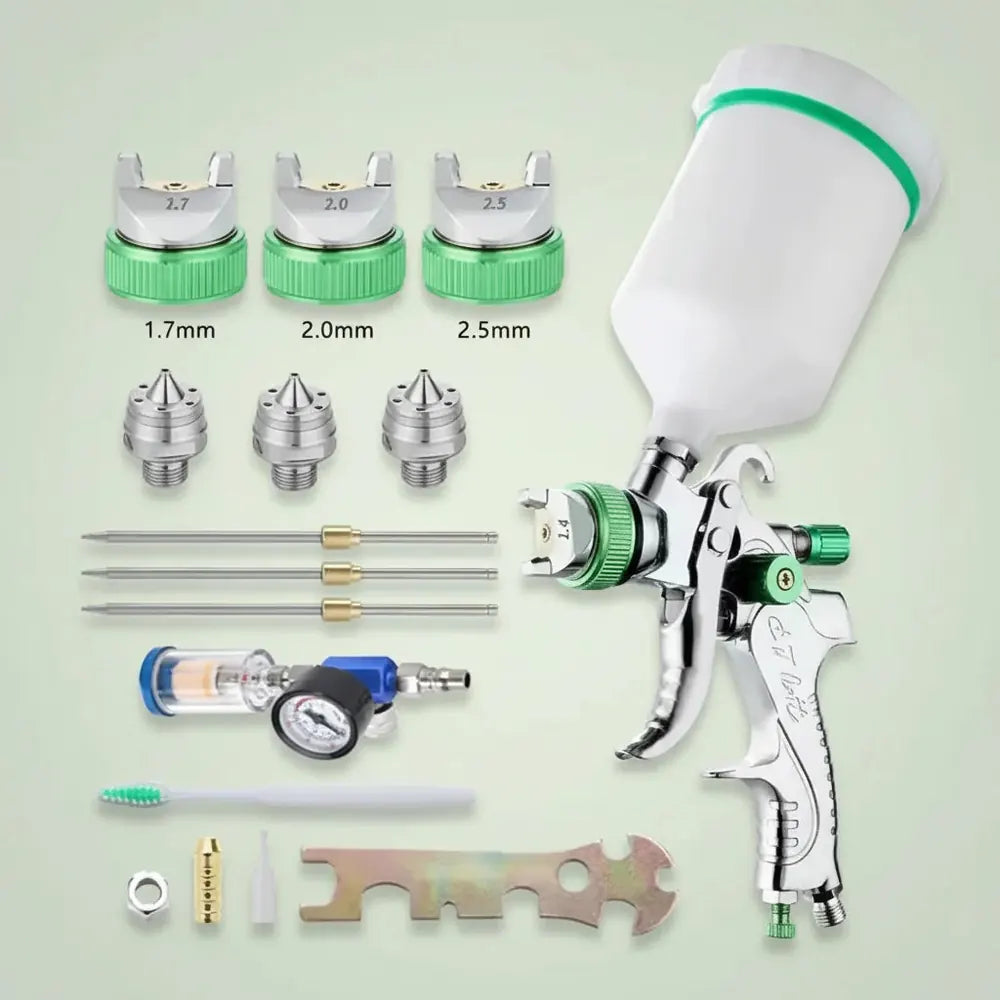HVLP-Pistolet de Pulvérisation Professionnel, avec Buse en Acier, par Gravité, Portable, pour Peintu