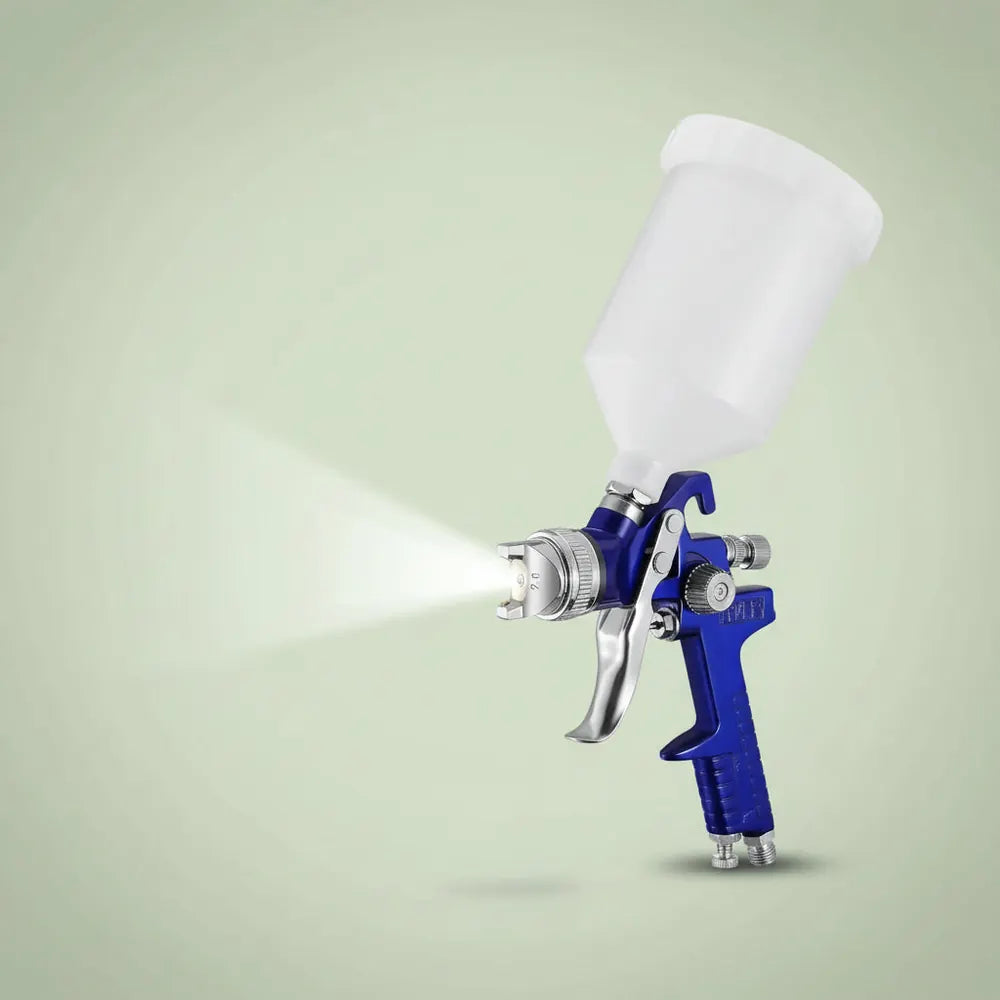 Pistolet de peinture HVLP avec régulateur de pression d'air et valve de contrôle du débit, gobelet e
