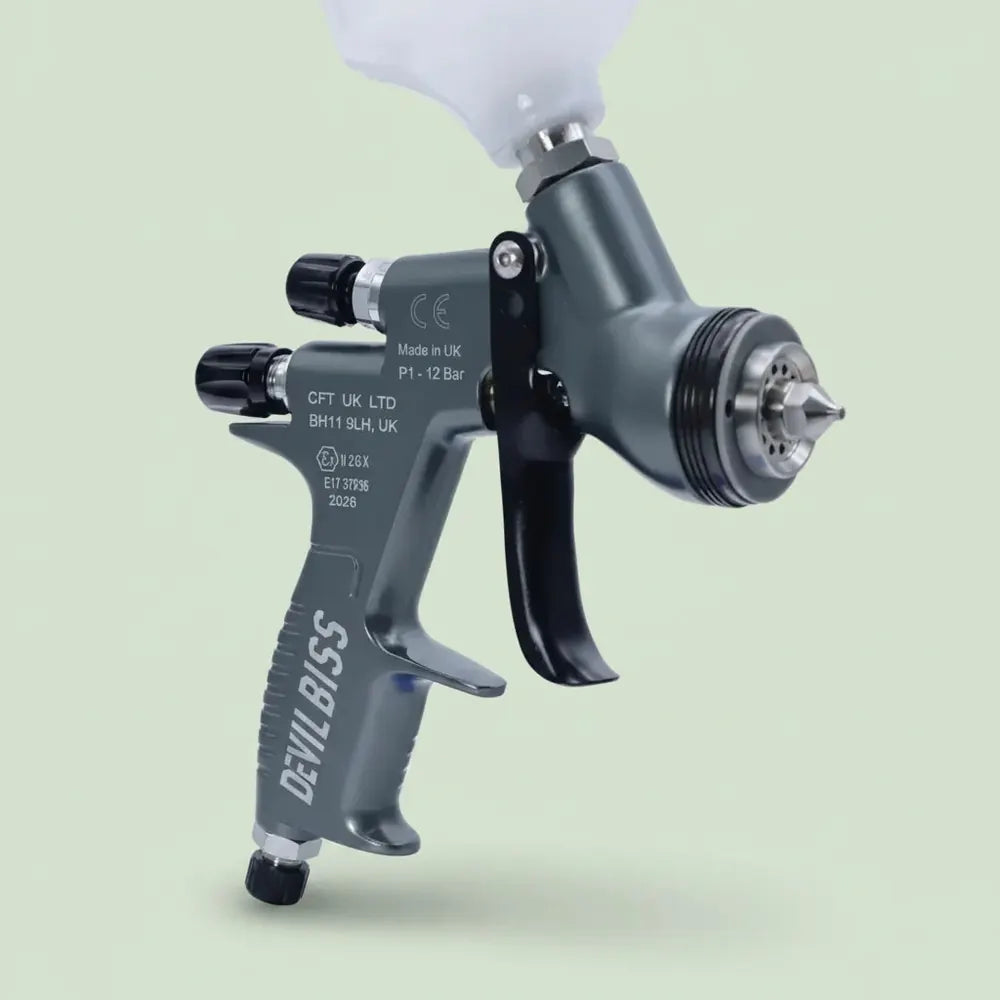Pistolet de pulvérisation GT Pro LITE, buse de 1,3 mm, gris, pour verre mixte, à base d'eau, adapté 