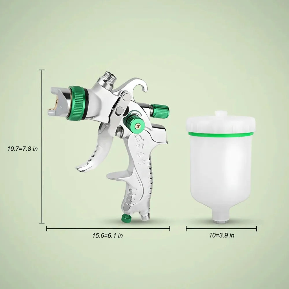 HVLP-Pistolet de Pulvérisation Professionnel, avec Buse en Acier, par Gravité, Portable, pour Peintu