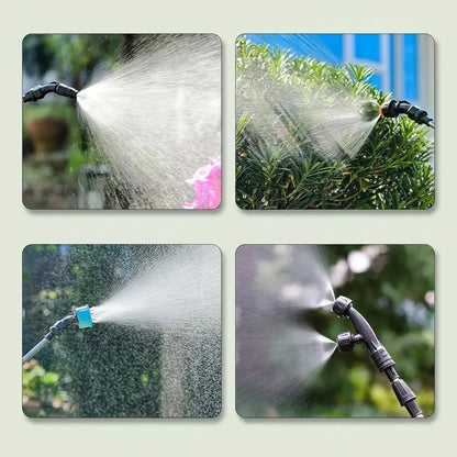 Pulvérisateur à pression 8L, pulvérisateur de jardin à batterie avec lance télescopique, 4 buses de 
