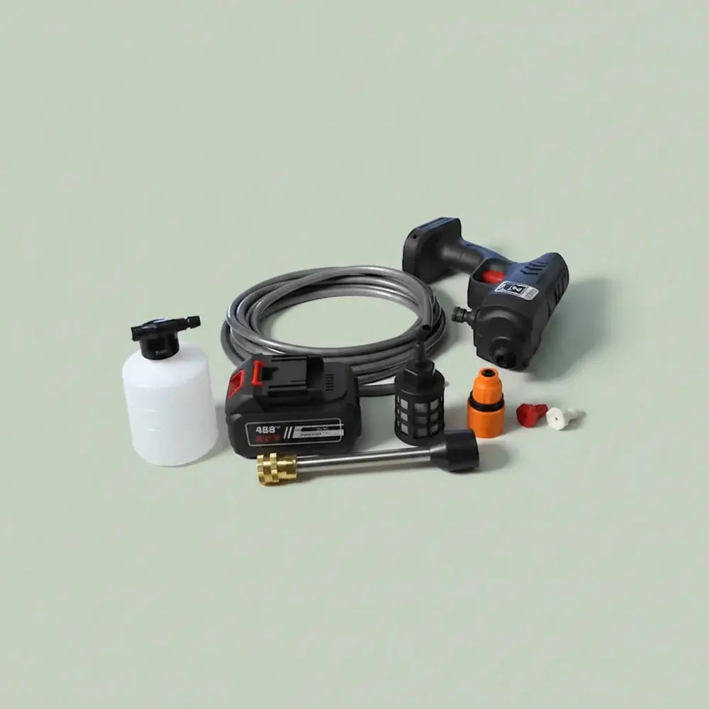 Lave-auto haute pression sans fil 30000mAh, mitrailleuse à eau avec batterie Li-ion, lavage de maint