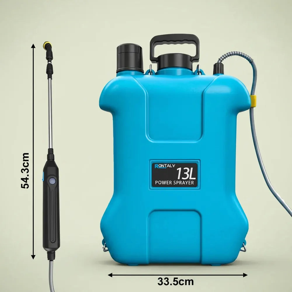 Pulvérisateur à dos électrique 13L, pulvérisateur de jardin alimenté par batterie rechargeable avec 