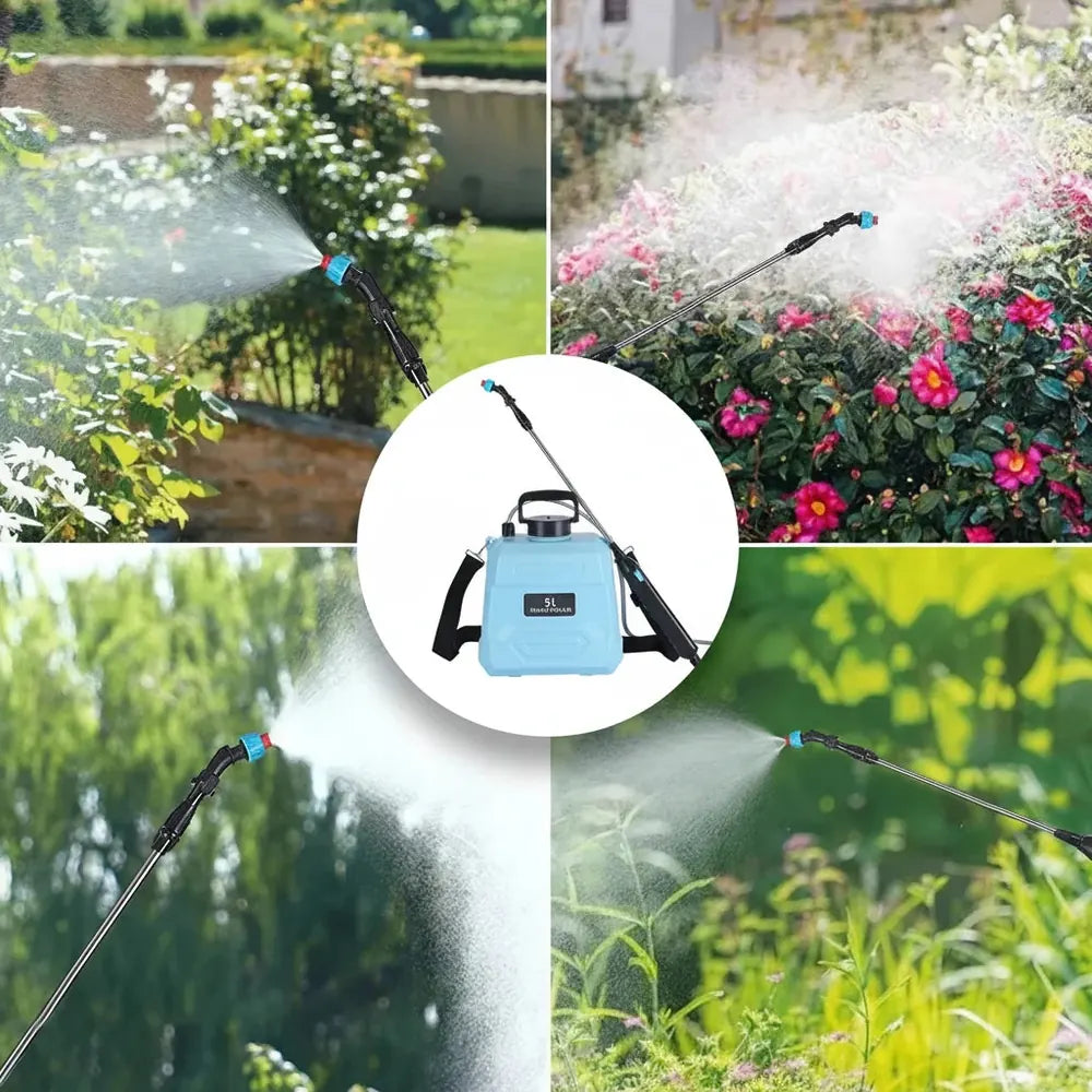 Pulvérisateur de jardin électrique 5L, pulvérisateur à dos alimenté par batterie 3.7V, pulvérisateur