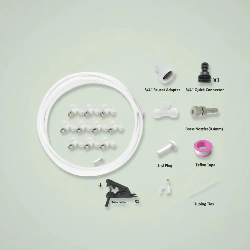 Pulvérisateur d'eau nébuliseur extérieur, atomiseur pour lit de jardin, Patio, terrasse, système de 