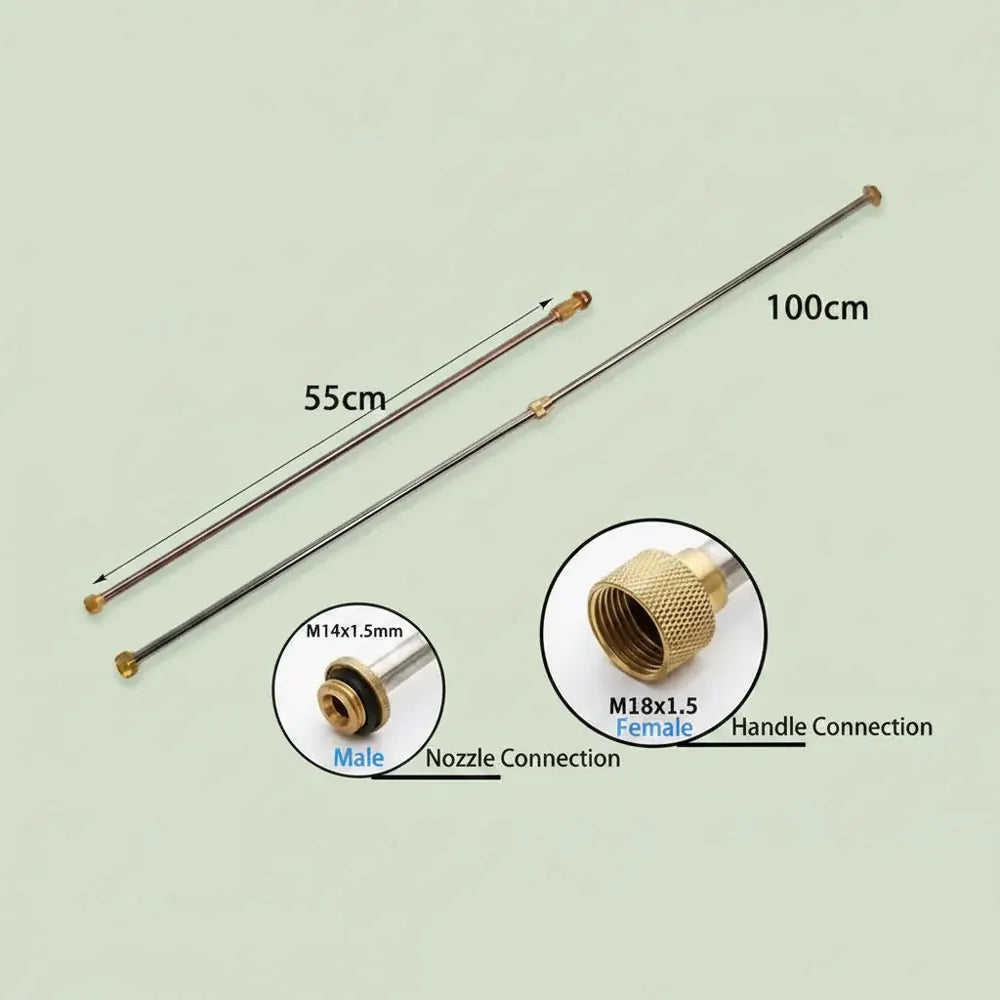 Tige de pulvérisation télescopique en acier inoxydable, Joint en cuivre de 0.5 à 1m pour pulvérisate