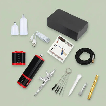 Mini aérographe professionnel Portable avec Kit de compresseur, décoration de gâteaux, tatouages tem