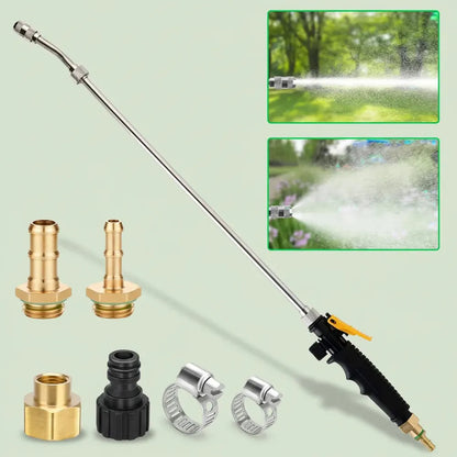 Lance d'arrosage en acier inoxydable 73/30 cm avec raccord en laiton 3/8 po - Buse de tuyau d'arrosa