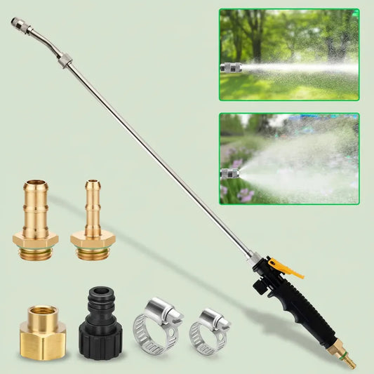 Lance d'arrosage en acier inoxydable 73/30 cm avec raccord en laiton 3/8 po - Buse de tuyau d'arrosa