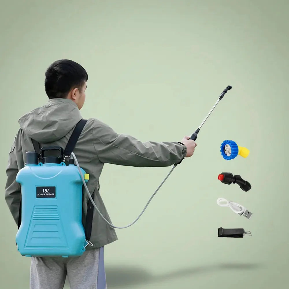 Pulvérisateur électrique multifonction 15L, réservoir de pulvérisation de jardin à buse réglable pou