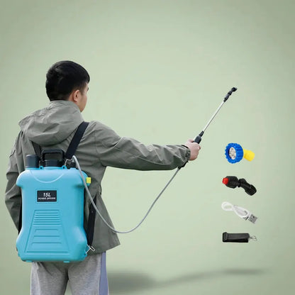 Pulvérisateur électrique multifonction 15L, réservoir de pulvérisation de jardin à buse réglable pou