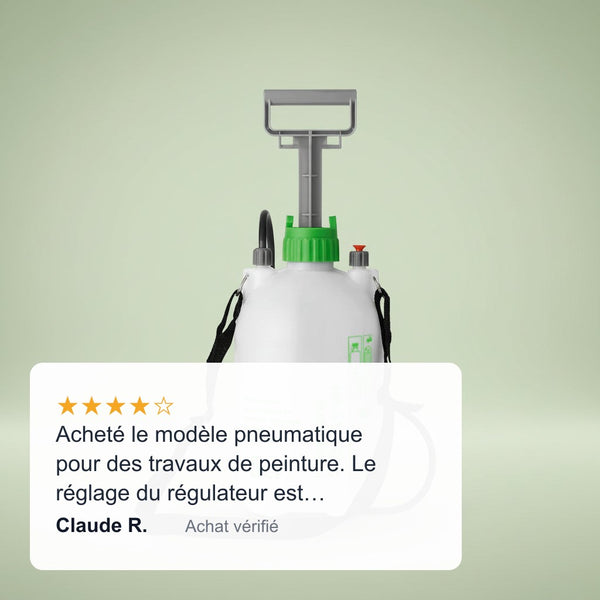 Avis Claude — Pulvérisateur à pression manuelle vert pompe